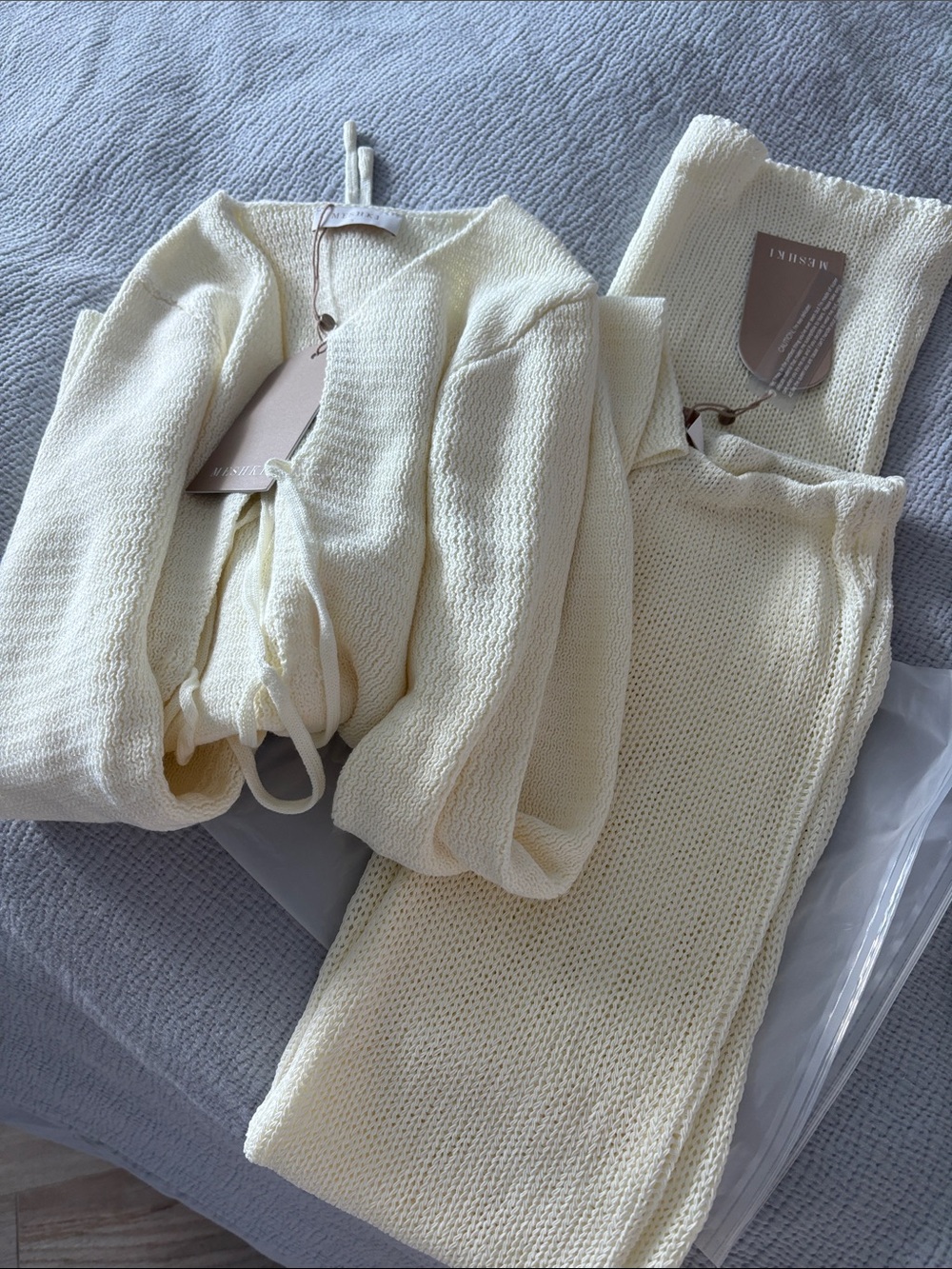 Women's Cream Knit Sweater Set